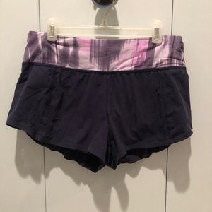 Purple Lululemon short shorts